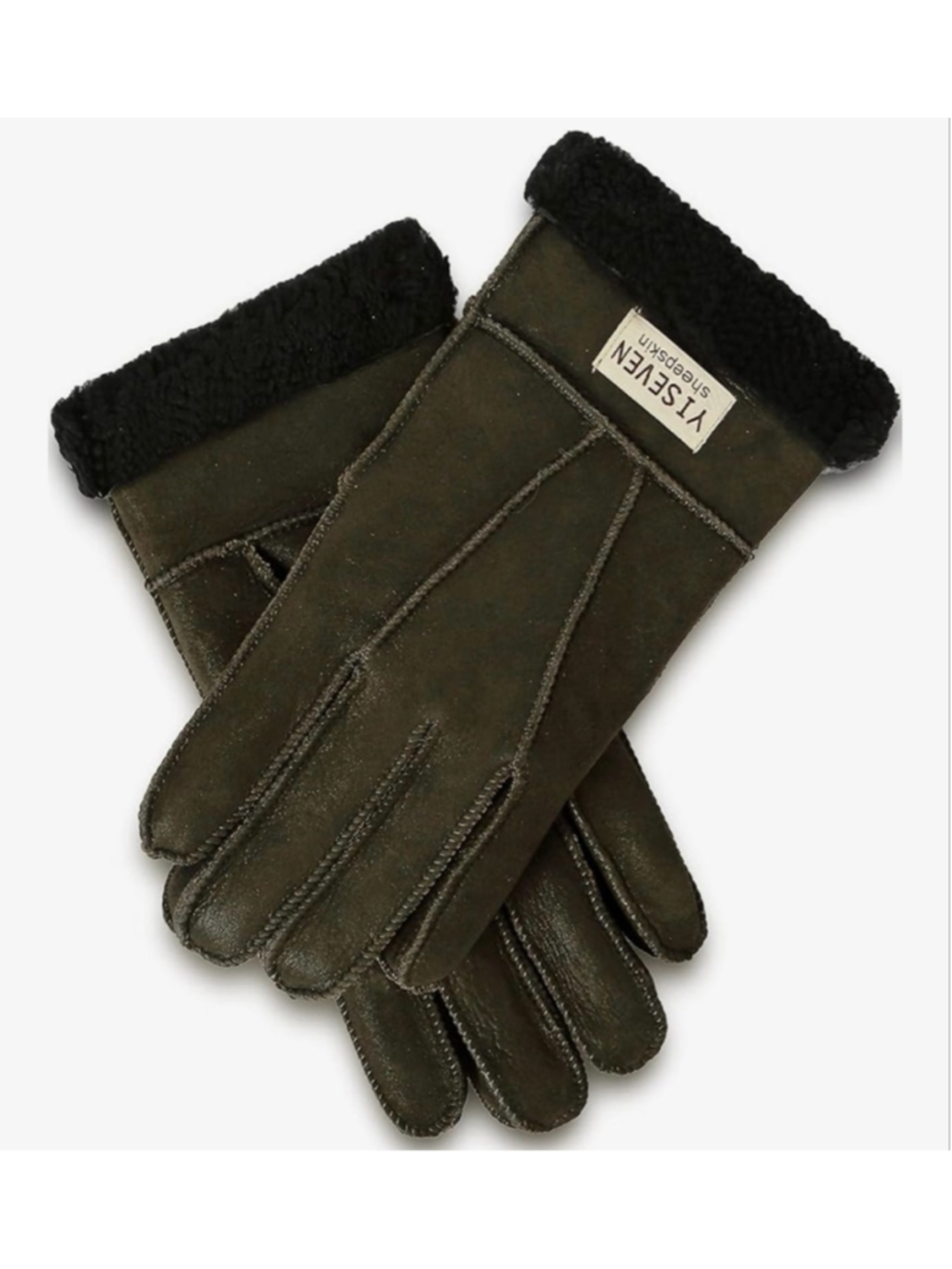 NEW Men's Winter Shearling Lambskin Merino Sheepskin Leather Gloves M